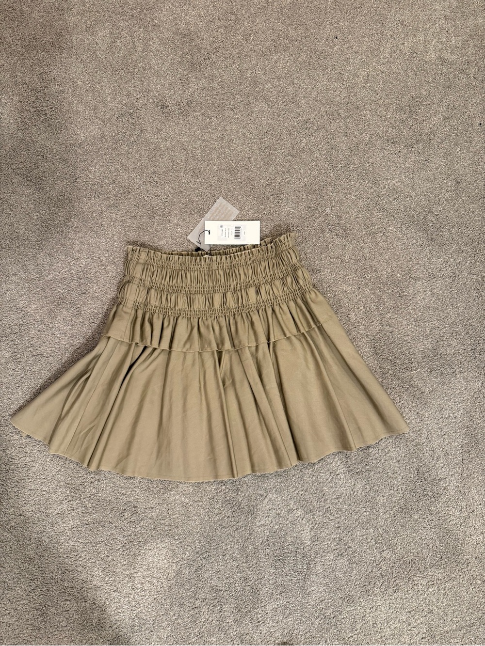 LoveShackFancy Bradfield Skirt in Elmwood Green Small NWT